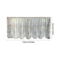 thumbnail image 3 of PEIBang Rod Pocket Lace Sheer Valance Curtain,Small Window Lace Curtain Valances for Kitchen,Bathroom,Living Room, 3 of 6