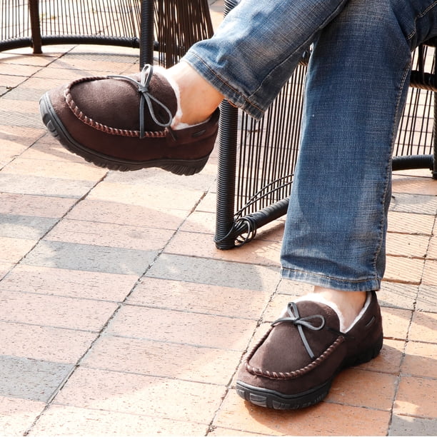 Men\'s Brown Slippers Breathable Slip-on Indoor Slippers Washable Home Shoes Amazon.com | SaDuck Mens Slippers with Arch Support, Comfort  main image 3