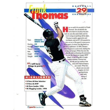Frank Thomas Chicago White Sox 1994 Sports Heroes album page