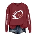 thumbnail image 3 of Game Day Football Sweatshirts for Women - Long Sleeve Football Shirts, Cute Cheer Mom Shirt, Crewneck Pullover Tops, 3 of 5