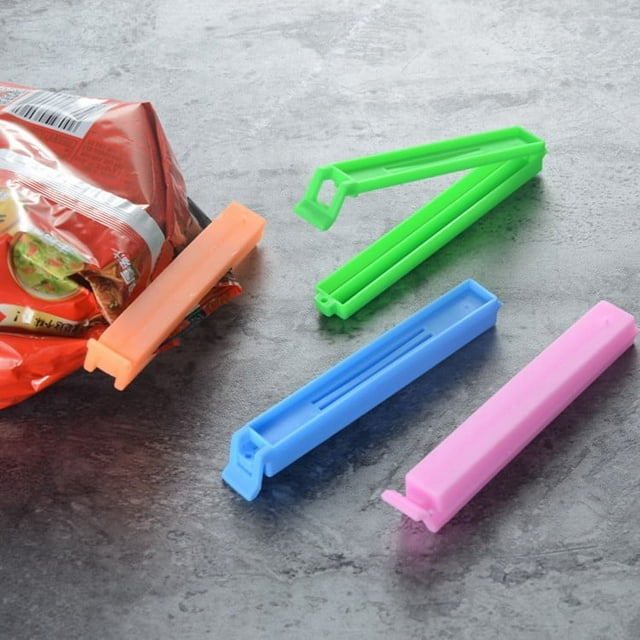 40 Clips de Plástico para Alimentos, Clip de Sellado de 7 cm Clips de Plástico Cierre Clip de Alimentos de Cocina para Envasar Refrigerios de Cocina Colores Aleatorios