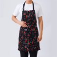 thumbnail image 3 of 1pc Adjustable Adult Apron Striped Restaurant Chef Apron Outdoor Camping Picnic Kitchen Cook Aprons, 3 of 7