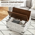 thumbnail image 4 of HOMCOM Table Basse avec Dessus Rabattable et Rangement Caché, Blanc, 4 of 10