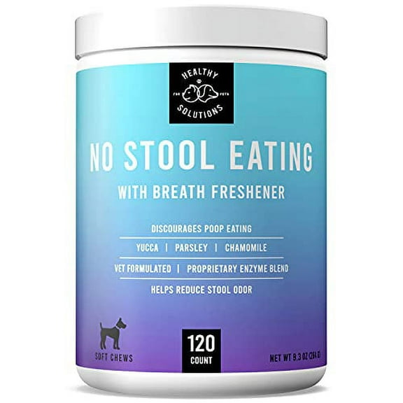 Coprophagia Treatment for Dogs - Prevent Dog from Eating Poop - Stop Eating Poop for Dogs, Stool Eating Deterrent - 120 Soft Chews Enhanced with Breath Freshener, Enzymes, & Probiotics - Made in USA