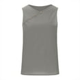 thumbnail image 4 of LYEAA Womens Tank Tops Plus Size Cotton Sleeveless Crew Neck Summer Loose Casual Tee Shirts Solid Flowy Beach Elegant Fashion Pullover Vest Breathable Soft Loungewear Going Out Clothes Gray M, 4 of 6