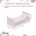 thumbnail image 6 of Emily Rose Stackable Doll Trundle Bed Pink Polka Dot Bedding Fits 18 Inch American Girl Dolls, 6 of 10