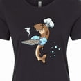thumbnail image 4 of Inktastic Cute Cookie Cutter Baker Shark with Cookies Women's T-Shirt, 4 of 5