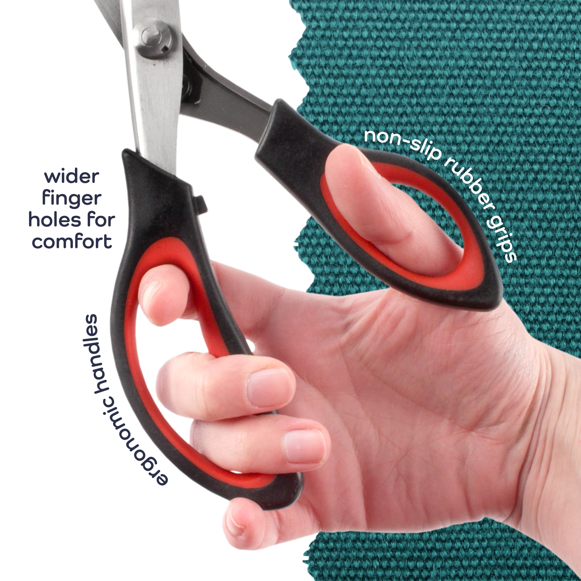 JubileeYarn Professional Grade Pinking Shears - 9.5" Serrated Stainless Steel - Purple - 3 Units