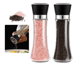 thumbnail image 1 of 2pz Pimientero Molino Saleros Vidrio Cocina Especias Cristal Xtellar negro, 1 of 3