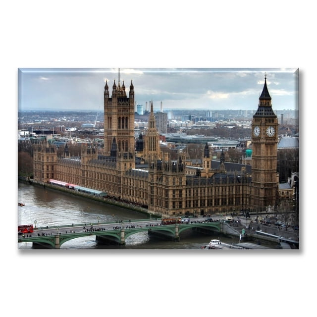 Cuadro Canva Listo Para Colgar Tipo Galería Ciudad De Lóndres 50X75 cm Pixtreats
