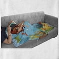 thumbnail image 5 of Underwater Soft Flannel Fleece Blanket, Fairy Mermaid Swimming Underwater in the Ocean Smiles Cheerful Happiness Theme, Cozy Plush for Indoor and Outdoor Use, 70" x 90", Multicolor, by Ambesonne, 5 of 5