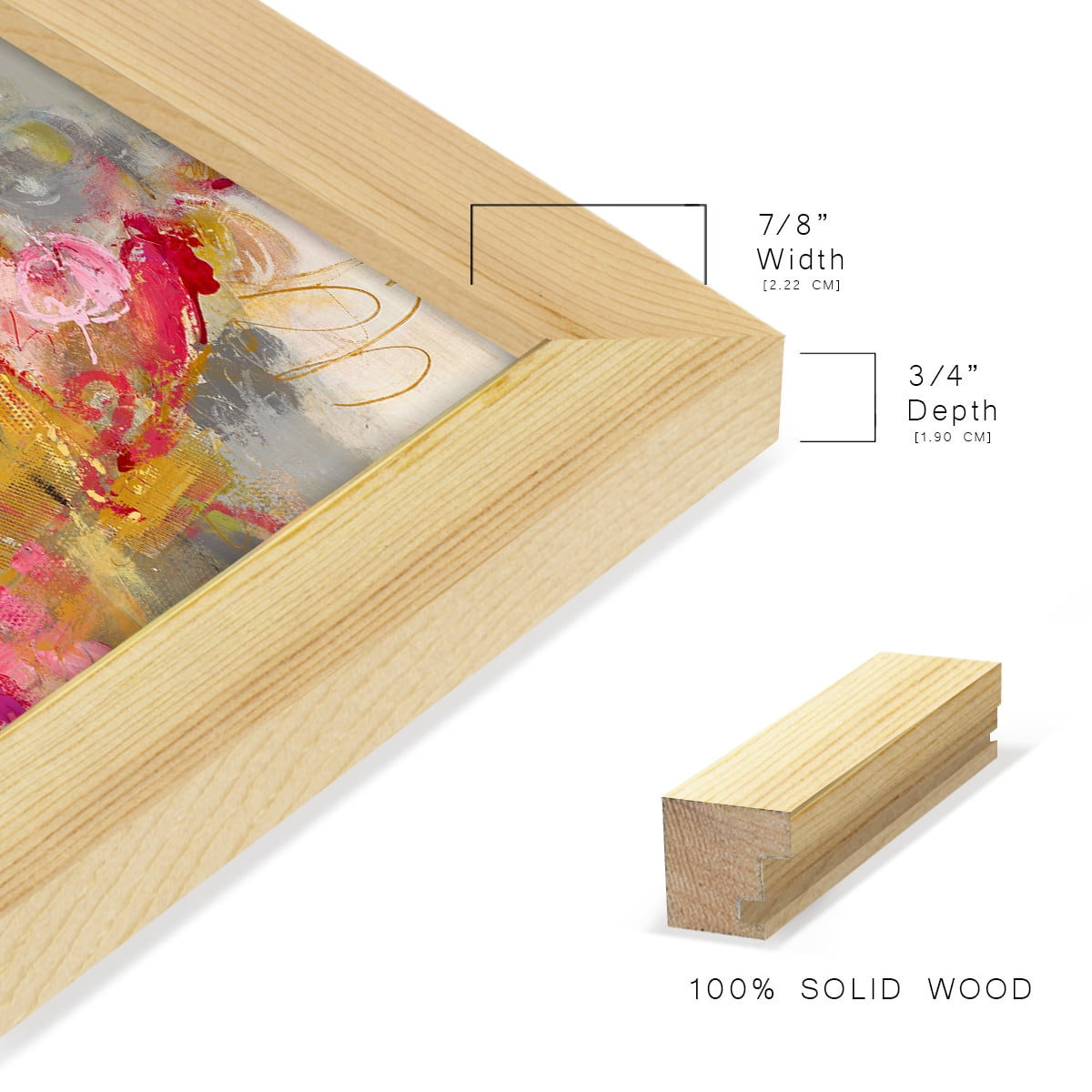 Flip Side - Framed Print w/glass - Natural Wood