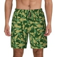 thumbnail image 2 of Picia Crayfish Army pattern Mens Swim Trunks with Compression Liner Stretch Beach Shorts Quick Dry with Zipper Pockets No-Chafing Board Shorts-Small, 2 of 9