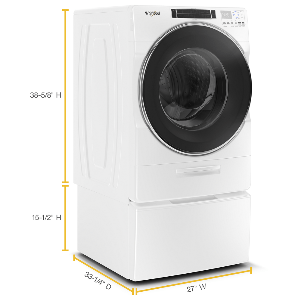 Whirlpool Wfw8620h 27" Wide 5 Cu Ft. Electric Front Loading Washer - White - image 5 of 5