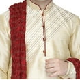 thumbnail image 6 of SKAVIJ Men's Kurta Pajama and Scarf Set Art Silk Indian Ethnic Dress Beige S, 6 of 6