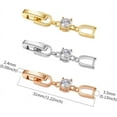 thumbnail image 5 of Necklace Bracelet Extenders, 3Pcs White Gold/Gold/Rose Gold Plated Crystal Rhinestone Clasp Set for Women, 5 of 6