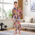 thumbnail image 6 of FORMRS Onesies Pajama for Adults Unisex Hoodie Winter Jumpsuit One Piece Sleepwear, Sizes S-2XL, Art Buildings, 6 of 7