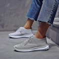 thumbnail image 4 of snowflake white Zapatillas de deporte de color puro para mujer Zapatillas de deporte informales para todas las estaciones Zapatos con punta cerrada, 4 of 5