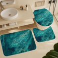 thumbnail image 6 of 4Pcs Elegant Blush Pink Marble Gold Glitter Shower Curtain Sets, Bathroom Set Decor with Non-Slip Bath Mat, Toilet Lid Rug and Contour Mat, 72 x 72inch, 6 of 8