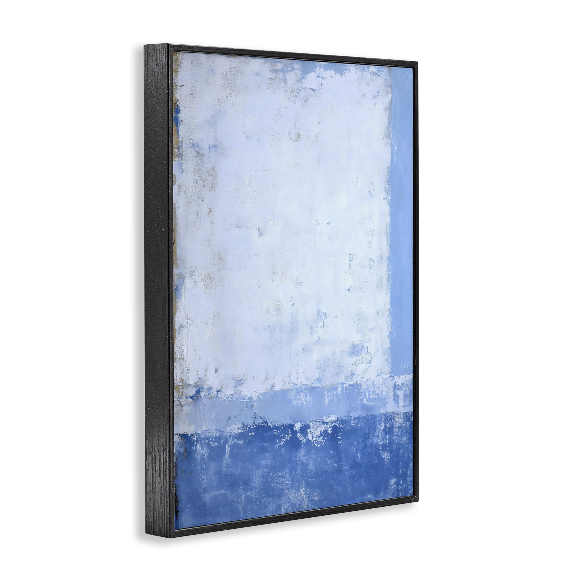 Stupell Industries Blue & White Abstract Black Framed Giclee Art, design by Gina Kelly