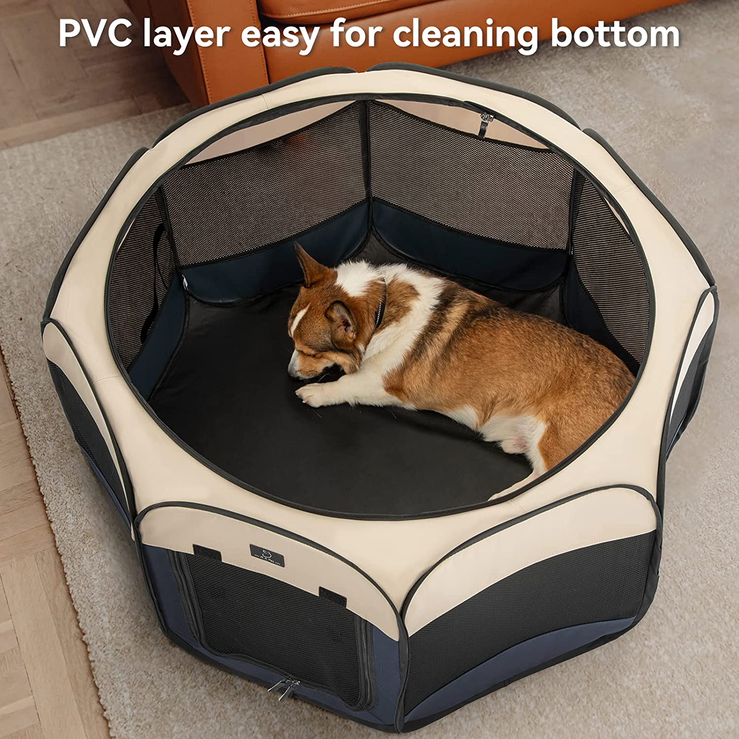 PawGiant Dog Playpen 8 Panels 40Inch Heavy Duty Dog Pen Pet Fence Playpen  Indoor Outdoor