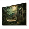 thumbnail image 2 of Designart "Fresh Oasis in the Bath I" Bath & Laundry Print on Natural Pine Wood, 2 of 5