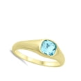thumbnail image 4 of CHOOSE YOUR COLOR Simulated Aquamarine Minimalist Ring .925 Sterling Silver Band Blue CZ Female Size 12, 4 of 4
