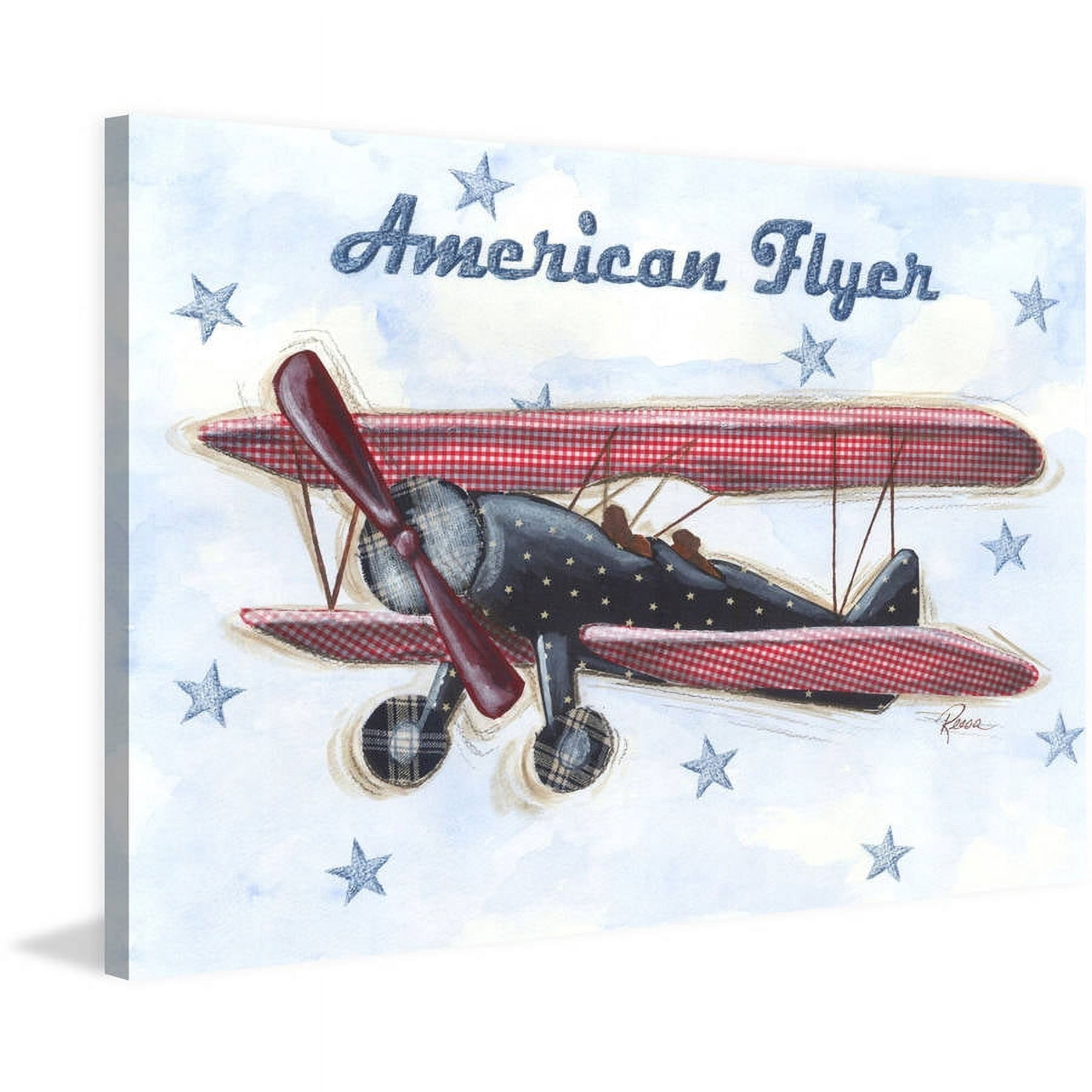 Marmont Hill "American Flyer" by Reesa Qualia Painting Print on Wrapped Canvas