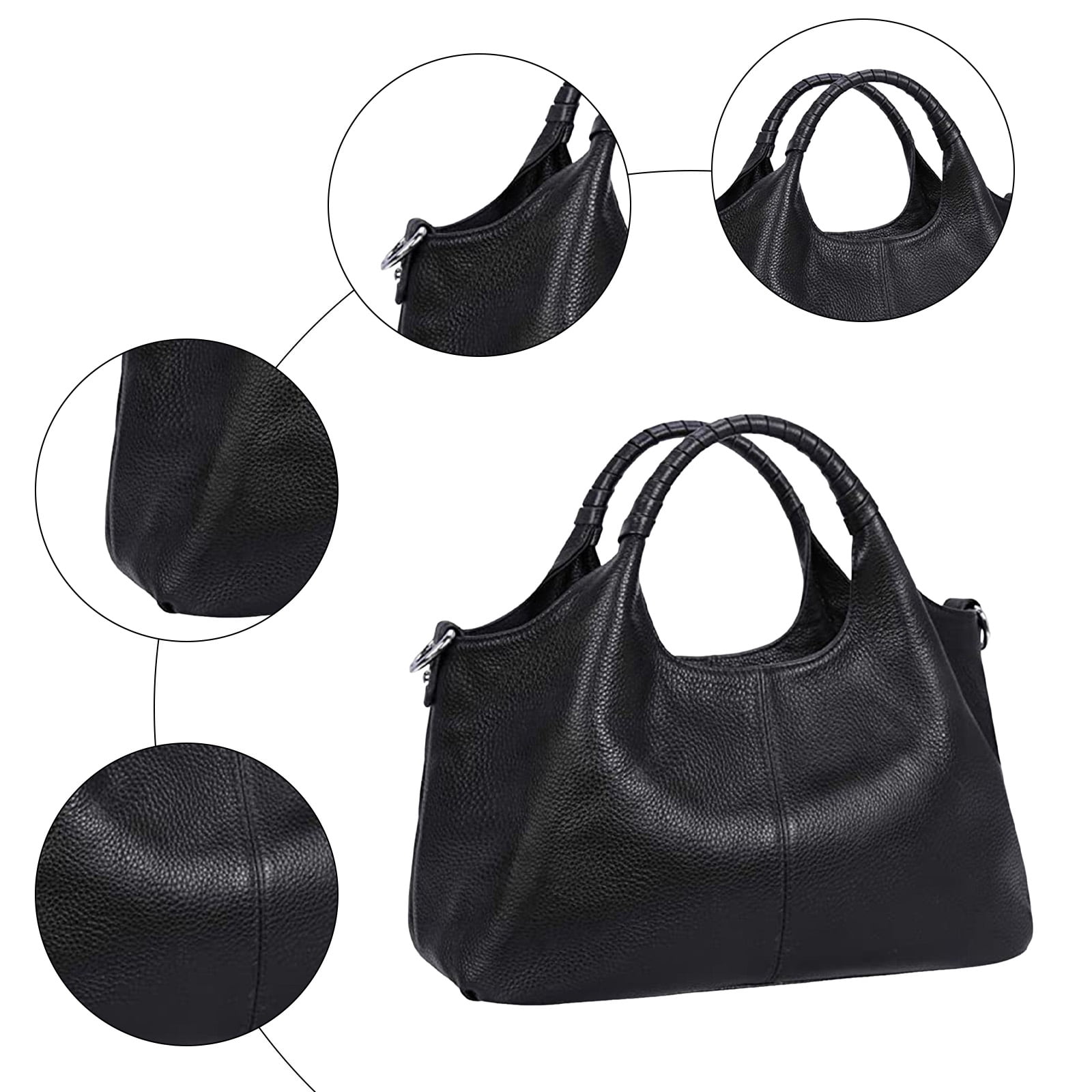 Modstep Leather Shoulder Bags for Women Soft Leather Tote Purse Top Handle Bag with Detachable Satchel Strap