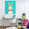 thumbnail image 4 of Stupell Industries Mid-Century Rabbit & Bowtie on Turquoise Canvas Art, 36 x 48, by Jessica Beck, 4 of 8