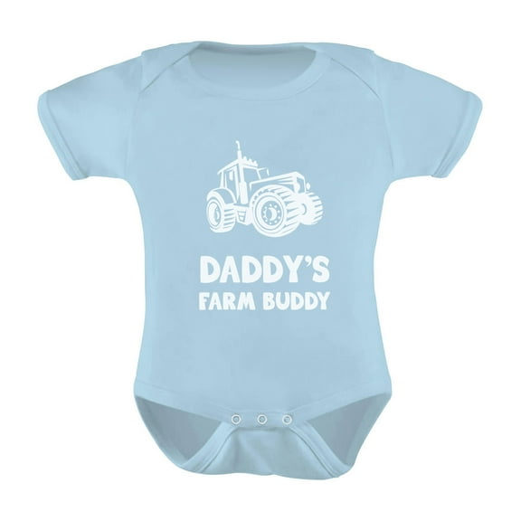 Tstars Boys Gifts for Dad Father's Day Shirts Daddys Farm Buddy Cute Farmers Babies Gift Best Gift for Dad Cool Baby Bodysuit