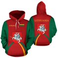 thumbnail image 2 of Nueva sudadera con capucha de manga larga con estampado 3D de Lituania para hombre y mujer, sudadera informal con capucha, jersey de otoño e invierno, 2 of 5