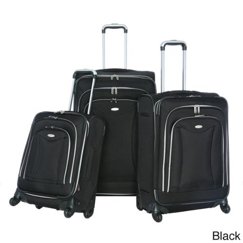 Olympia Luxe 3piece Expandable Spinner Luggage Set