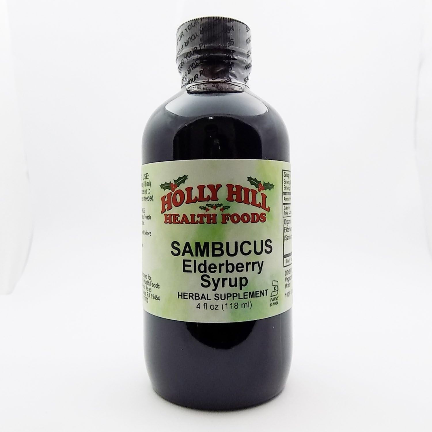 Holly Hill Health Foods, Sambucus Elderberry Syrup, Immune Support Syrup, 4 Ounces