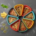 thumbnail image 4 of KEVJES Reusable Silicone Leftover Pizza Slice Storage Container with Air-tight Lids-BPA Free,Fits Single Slice up to 16\u201d,Save Space,Refrigerator organizer (4 Red), 4 of 8