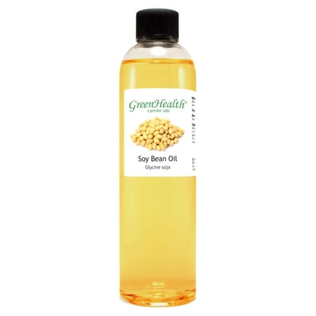 Soy Bean Carrier Oil - 8 fl oz - Clear Plastic Bottle w/ Cap - GreenHealth