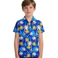thumbnail image 3 of Tiijoy Summer Beach Polo Shirt for Boys Short Sleeve Turn Down Collar Shirt, Sizes 3-14, 3 of 5