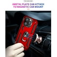 thumbnail image 4 of CoverON For Apple iPhone 14 Pro Max Case, Ring Kickstand Rugged Phone Cover Magnetic Car Mount Compatible - Red, 4 of 9
