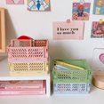 thumbnail image 2 of Mini Boîte de Rangement Pliable en Plastique pour Étudiants Panier de Rangement de Bureau Panier de Rangement pour Articles Ménagers, 2 of 4