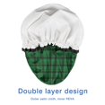 thumbnail image 4 of Shower Caps,Green Black Checkerboard Checkered Pattern Waterproof Shower Cap for Women 4 Pieces,Double Reusable Hair Cover for Shower PEVA Elastic Stretch Hem, 4 of 7