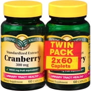 Spring Valley Cranberry Standardized Extract Dietary Supplement Caplets, 300mg, 60 count