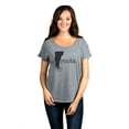 thumbnail image 2 of Thread Tank Home Roots State Vermont VT Women's Relaxed Slouchy Dolman T-Shirt Tee Heather Grey Small, 2 of 4