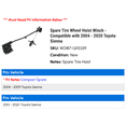 Spare Tire Wheel Hoist Winch Compatible with 2004 2020 Toyota