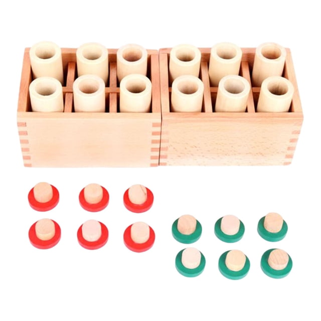 Juego de cilindros de sonido, material sensorial Montessori, caja de sonido de juguete de desarrollo temprano para niños en edad escolar, niños