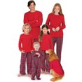 thumbnail image 3 of Conjunto de pijama navideño familiar a juego con cuadros Stewart de franela roja, 3 of 6