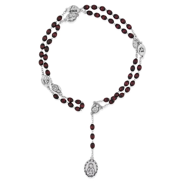 Vatican Imports Rosary of The Seven Sorrows Chaplet | Genuine Wood Beads | Made in Italy | Traditional Catholic Devotion | Great Religious Gift for First Holy Communion or Confirmation
