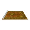 thumbnail image 2 of Ahgly Company Machine Washable Indoor Rectangle Medallion Yellow Traditional Area Rugs, 2' x 5', 2 of 4