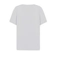thumbnail image 5 of Loopsun Girls Summer Tops, Girls Shirts Solid Tshirt Short Sleeve V Neck Top 3-14 Years White 5-6 Years, 5 of 5