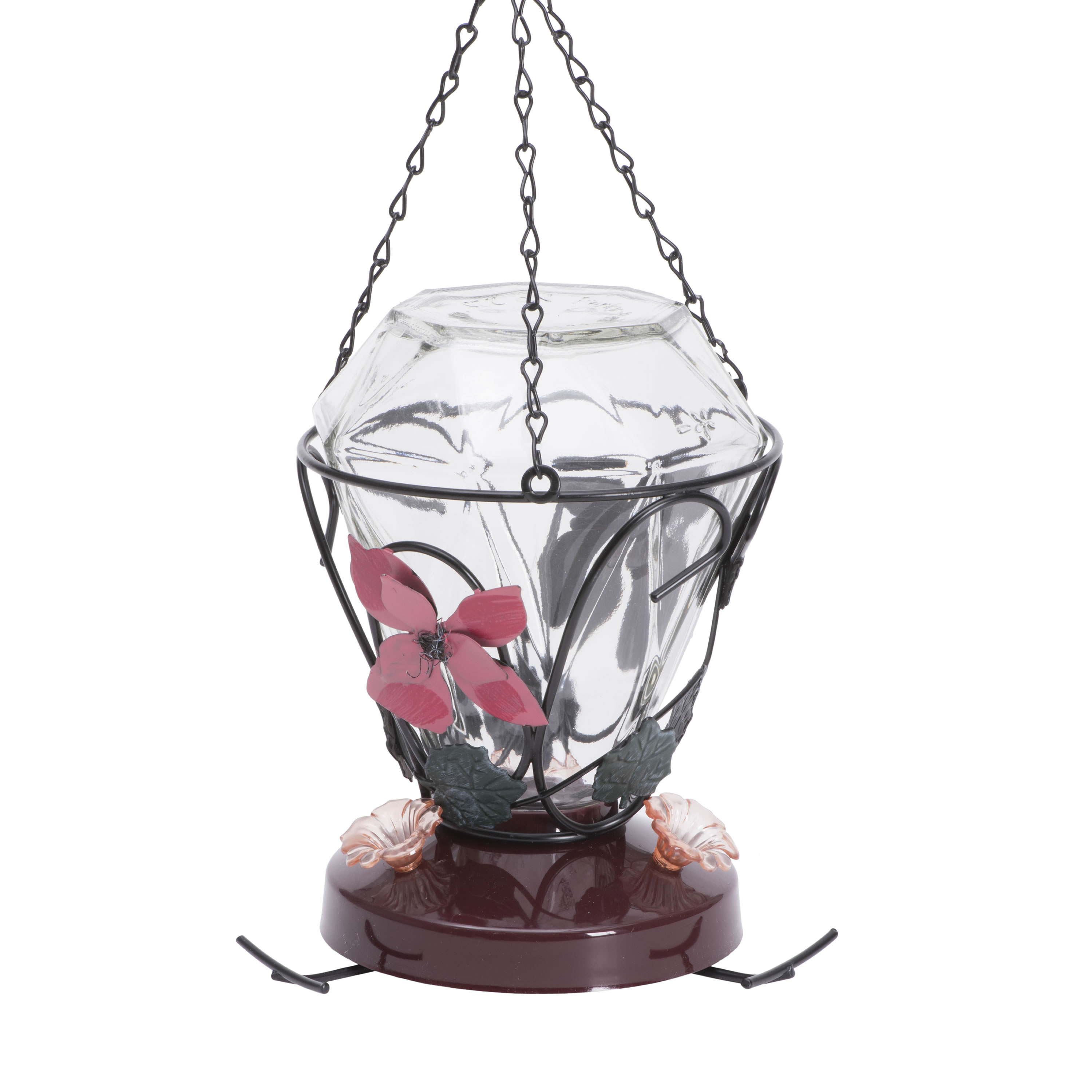 PerkyPet Blossom Edition 24 oz Glass Hummingbird Feeder