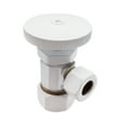 thumbnail image 3 of Westbrass Round Handle Angle Stop, 1/2" Copper Pipe Inlet with 3/8" Compression Outlet, Powder Coat White, 3 of 7